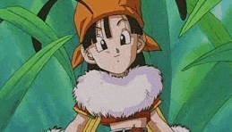 a cartoon girl wearing a hat and a fur coat is standing in a field .