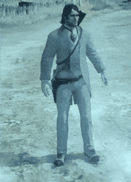 a man in a suit and tie is standing in a snowy field