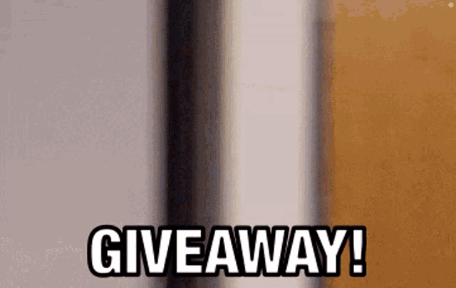 a close up of a sign that says giveaway