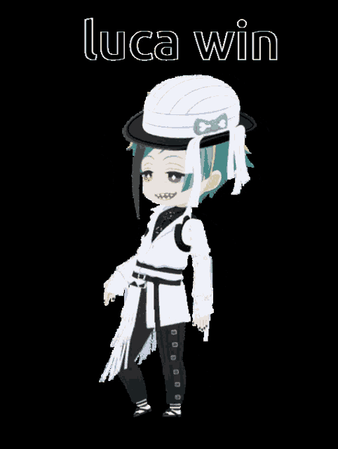a picture of a boy with the name luca win on it