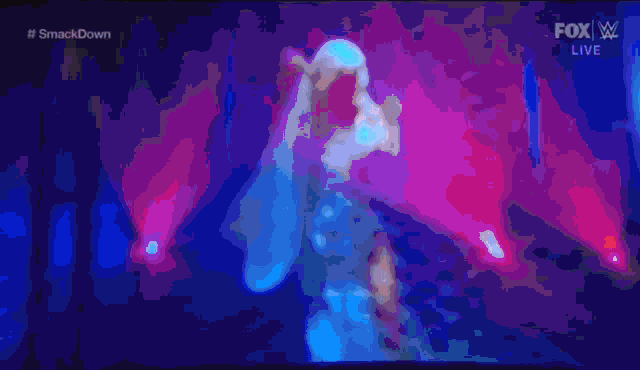 a blue background with the words # smackdown on the bottom