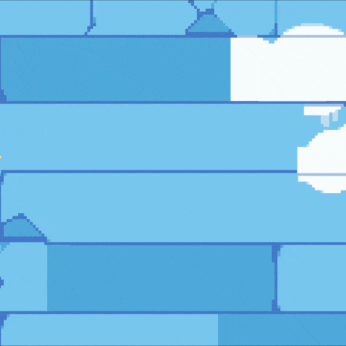 a pixel art drawing of a mosquito flying through a blue sky