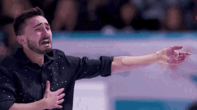 Kevin Aymoz Figure Skating GIF - Kevin Aymoz Figure Skating Crying GIFs