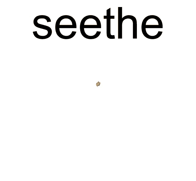 a white background with the word seethe written on it