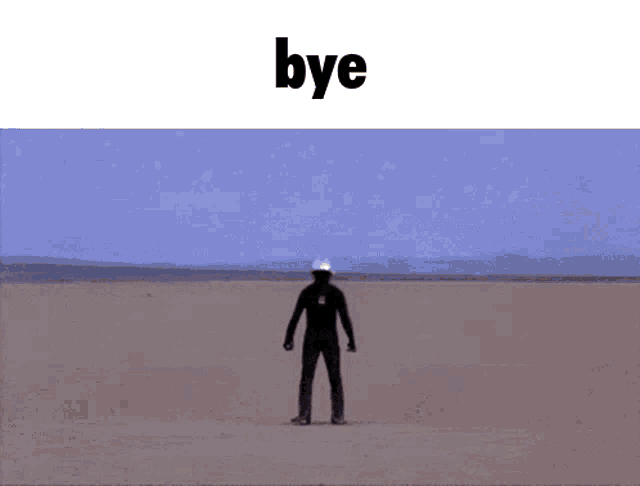 the word bye is on a white background
