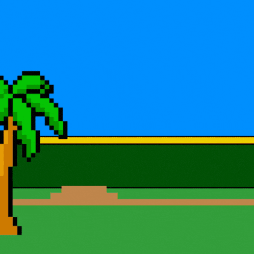 a pixel art of a baseball player holding a cup of hot chocolate