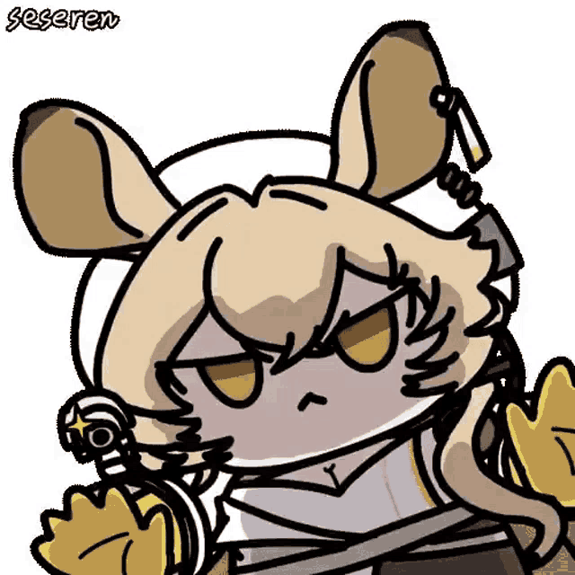 a cartoon drawing of a rabbit with a gun and a microphone .