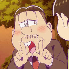 a cartoon man in a suit and tie is making a peace sign with his hands