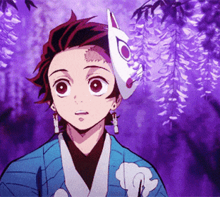 a boy with a fox mask on his head