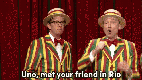 Uno! Met Your Friend In Rio - Late Night With Jimmy Fallon, Ft. Kevin Spacey GIF - Barbershop Barbershop Quartet Jimmy Fallon GIFs