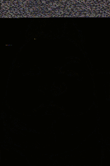 a pixelated image of a man with his eyes closed wearing headphones
