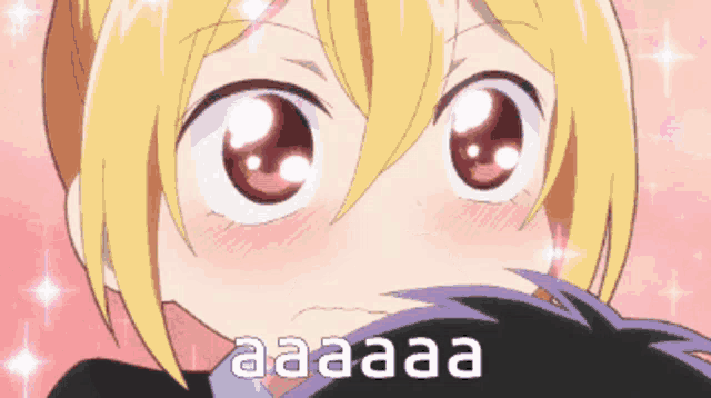 a cartoon of a girl with a surprised look on her face and the words aaaaa