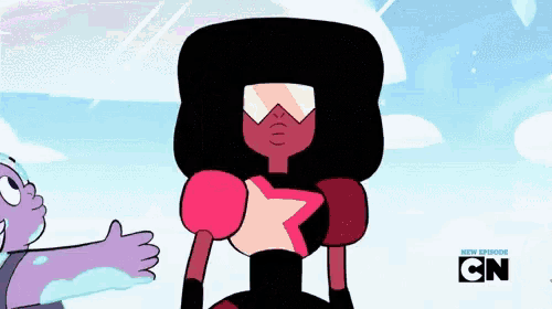 a cartoon of garnet from steven universe is shown