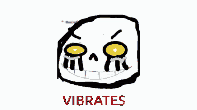 a picture of a cartoon character with the word vibrates under it