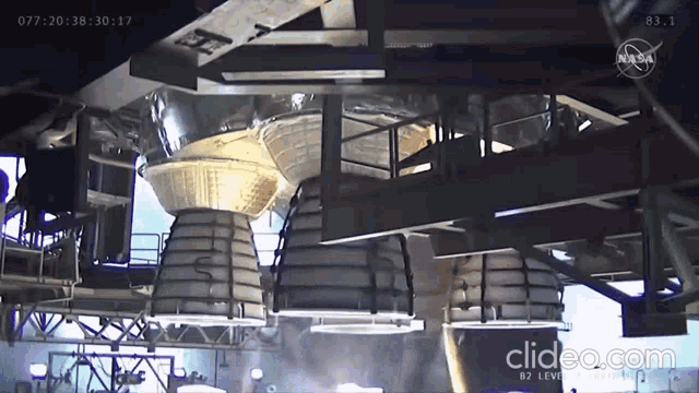 a nasa logo can be seen on the bottom of a screen