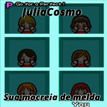 julia cosmo says go for a perfect in the corner of the screen