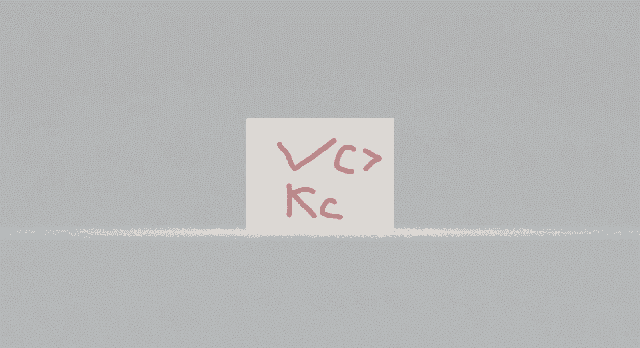 a piece of paper with the words vc > kc written in red
