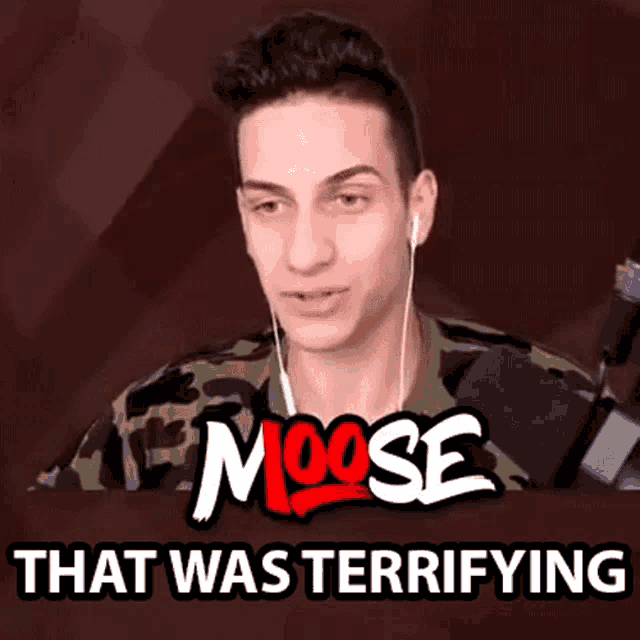 a moose that was terrifying poster with a man