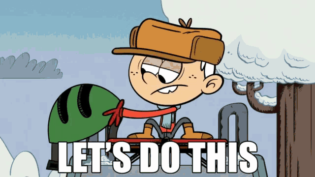 a cartoon character with the words let 's do this