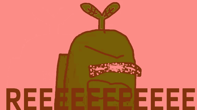 a drawing of a cartoon character with the words reeeeeeeeeeeeeeeee on the bottom