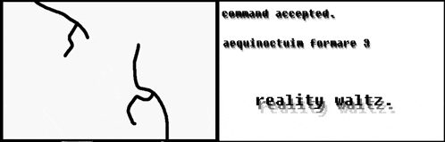 a black and white drawing of a stick figure with the words " command accepted " below it