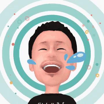 a cartoon of a man with tears on his face