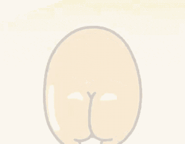 a cartoon drawing of a fried egg with two yellow eggs in it