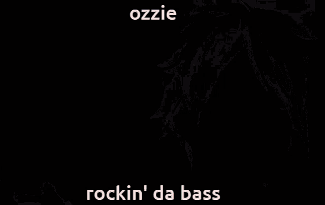 a cartoon of a man playing a guitar with the words rockin ' da bass written below him