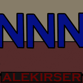 a cartoon drawing of a person with the name alekirser