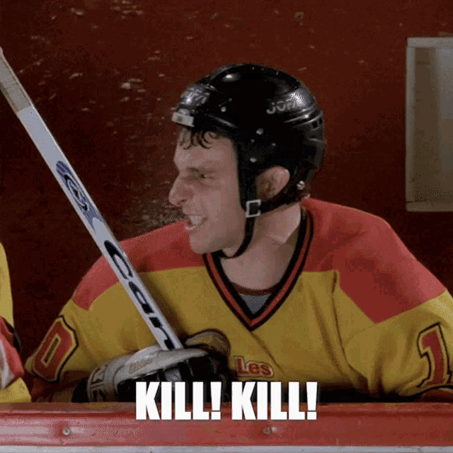 a hockey player with a helmet that says jofa