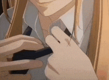 a close up of a person 's necktie being adjusted