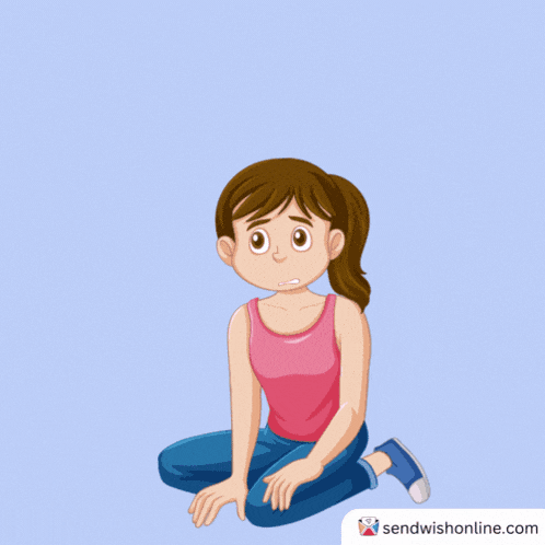 a cartoon of a girl with a broken heart and the words " i 'm little freaked out " below her