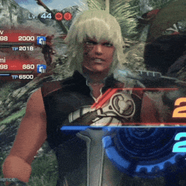 a screenshot of a video game shows a character with lv.44