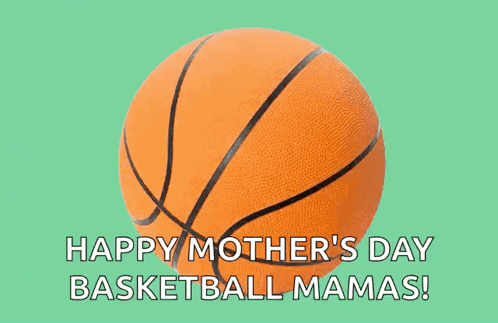 a happy mother 's day basketball mamas greeting card with a red heart