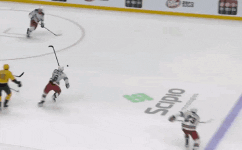 a hockey game is being played in front of bridgestone arena