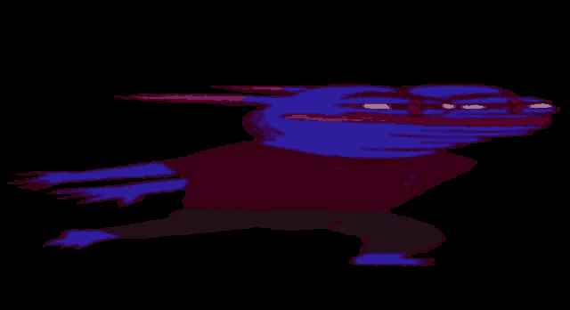 a cartoon character with a red shirt and blue arms and legs