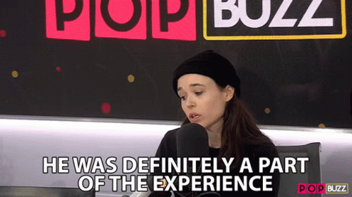 He Was Definitely A Part Of The Experience Ellen Page GIF - He Was Definitely A Part Of The Experience Ellen Page Popbuzz Meets GIFs