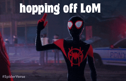 a picture of a spider-man with the caption hopping offlom