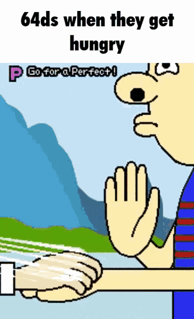 a cartoon of a man giving a stop sign