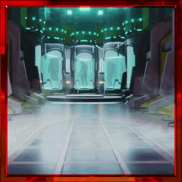 a picture of a room with a red border