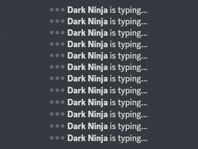 dark ninja is typing on a dark background