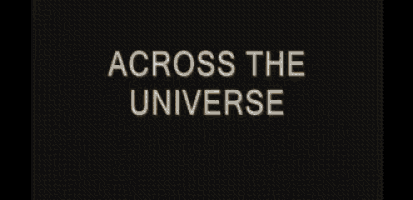 across the universe " let it be " is written on a sign
