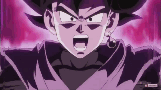 a close up of a cartoon character with a subscribe button on the bottom