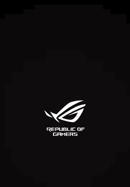 the republic of gamers logo on a black background