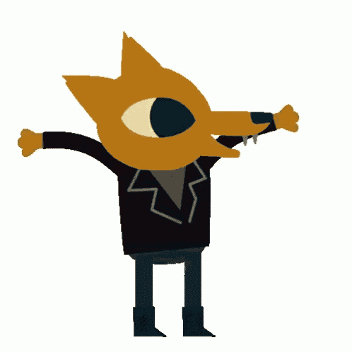 a cartoon of a wolf wearing a jacket and boots