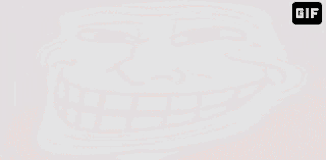 a white background with a troll face and a gif icon