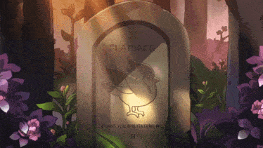 a gravestone with a bird on it that says ' flapjack ' on it