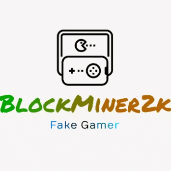 a logo for block minerzk fake gamer
