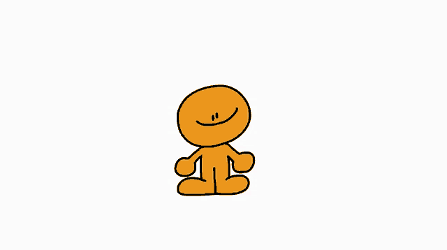 a cartoon drawing of a man with a smile on his face