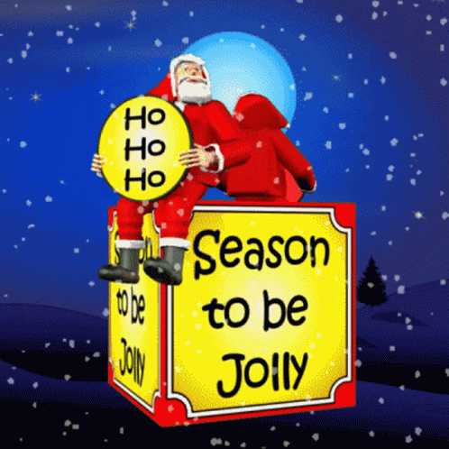 Season To Be Jolly Ho Ho Ho GIF - Season To Be Jolly Ho Ho Ho Christmas Night GIFs